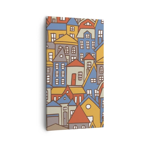 Quadro su tela - Stampe su Tela - Una casa dietro l'altra - 45x80 cm