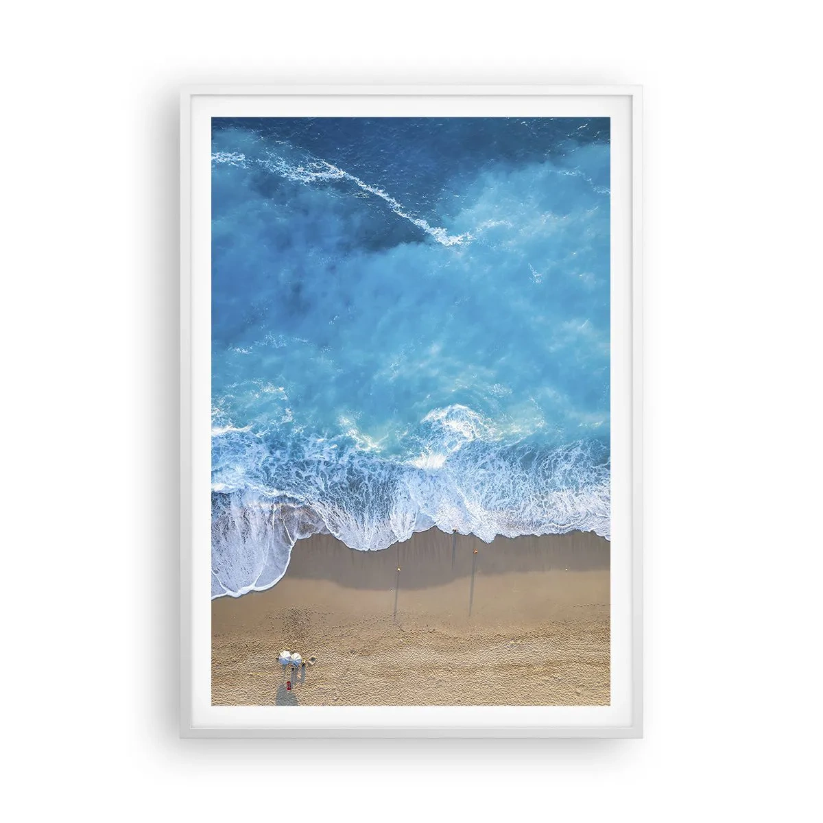 Poster in cornice bianca - La forza del blu - 70x100 cm