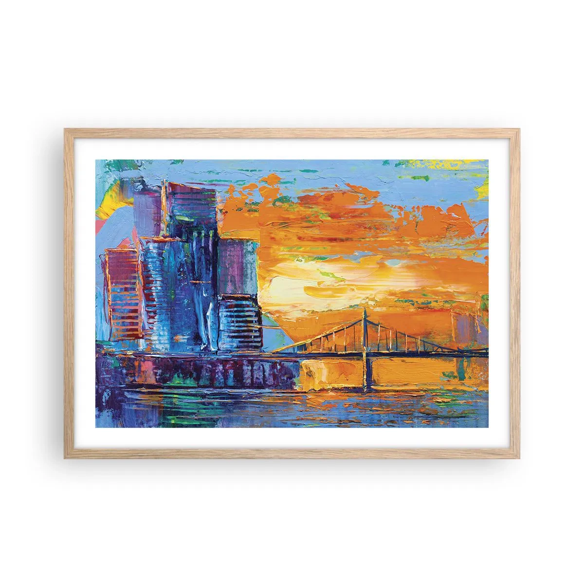 Poster in cornice rovere chiaro - Cultura e natura - 70x50 cm