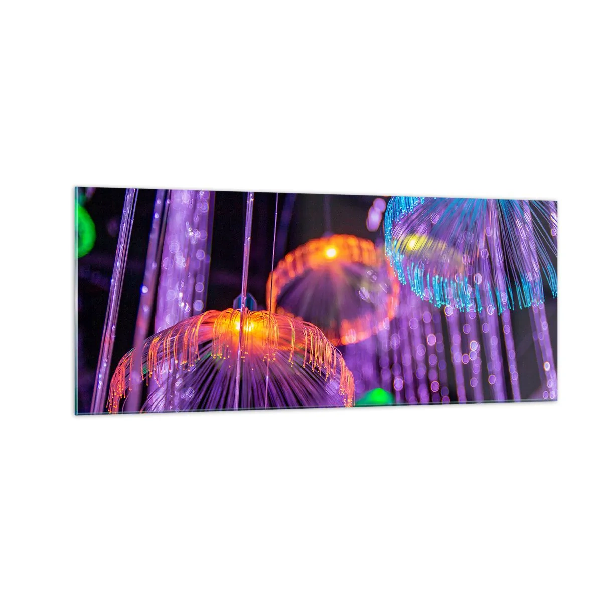 Quadro su vetro - Fontane di luce - 100x40 cm