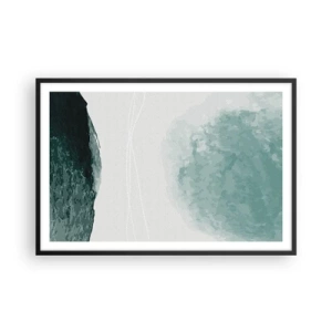 Poster in cornice nera - Incontro con la nebbia - 91x61 cm