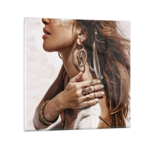 Quadro su vetro - Regina della spiaggia selvatica - 30x30 cm