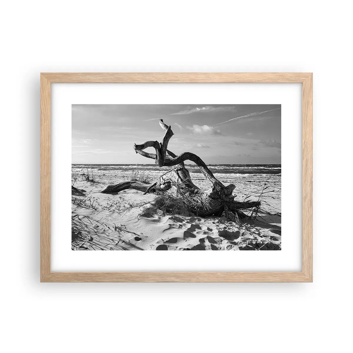 Poster in cornice rovere chiaro - Scolpito dal mare - 40x30 cm