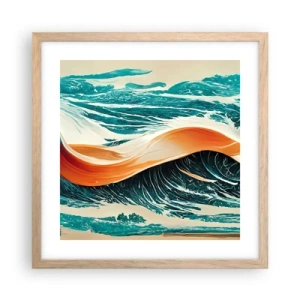 Poster in cornice rovere chiaro - Il sogno del surfista - 40x40 cm
