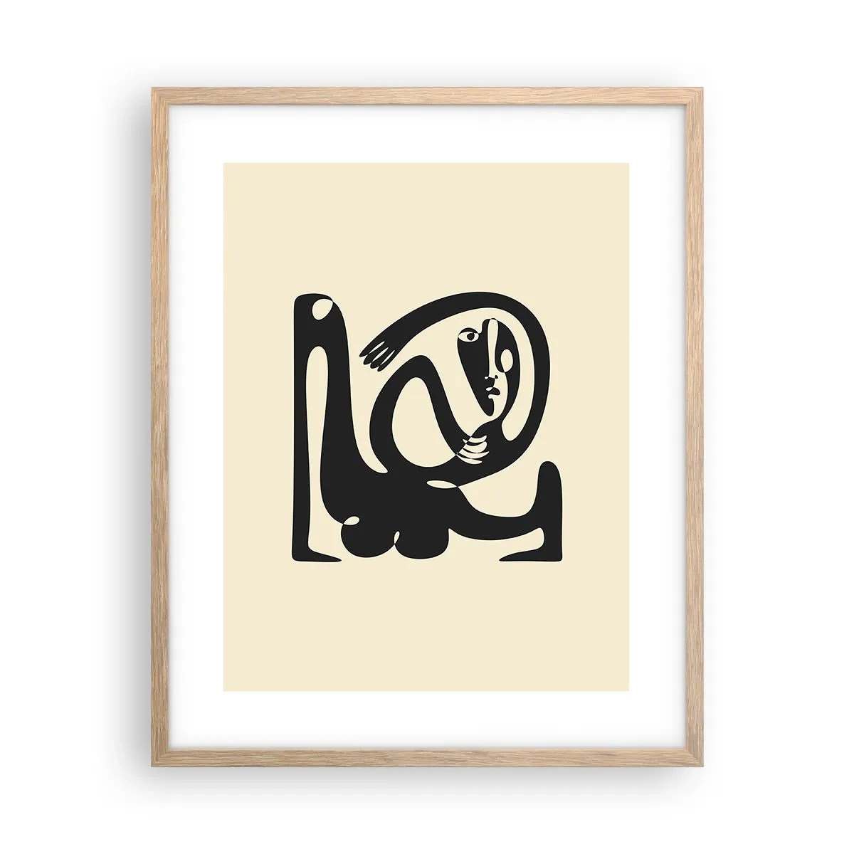 Poster in cornice rovere chiaro - Quasi Picasso - 40x50 cm