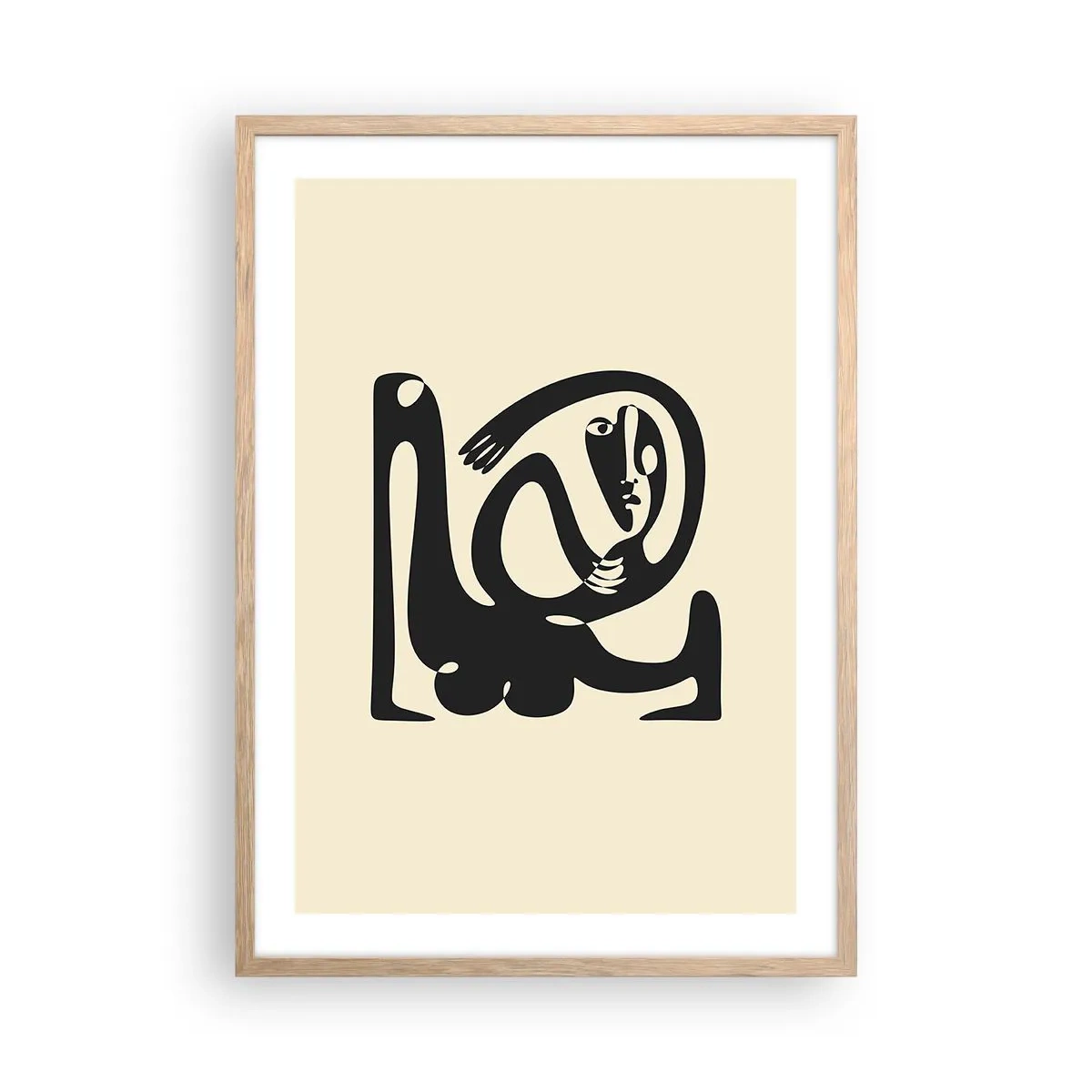 Poster in cornice rovere chiaro - Quasi Picasso - 50x70 cm