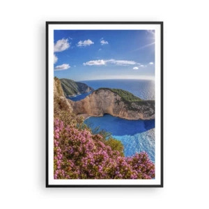 Poster in cornice nera - Le mie grosse vacanze greche - 70x100 cm