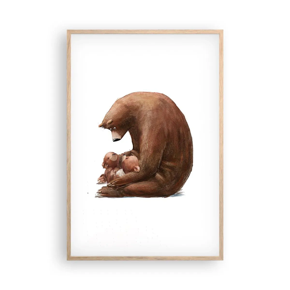 Poster in cornice rovere chiaro - Sogni d'oro, bambini - 61x91 cm