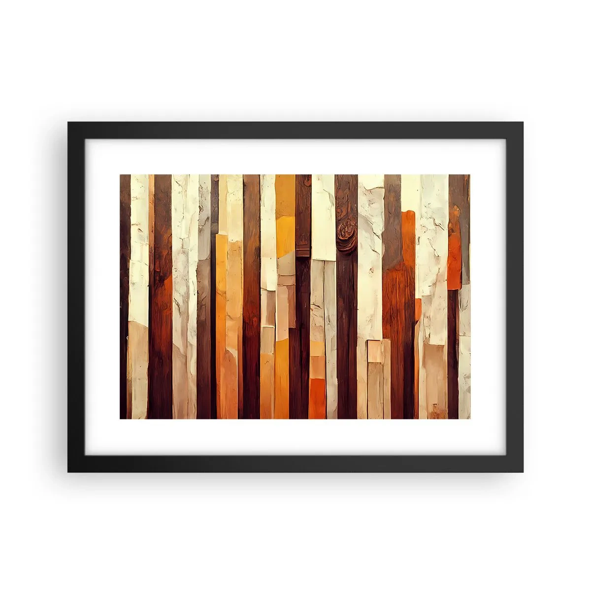 Poster in cornice nera - L'inno dei legni boschivi - 40x30 cm