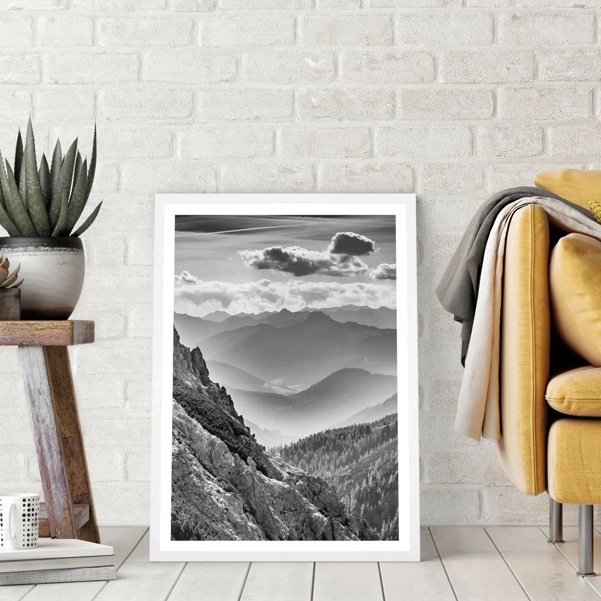 Poster in cornice bianca - Fino all'orizzonte - 61x91 cm