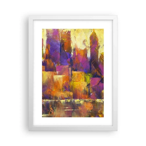 Poster in cornice bianca - Composizione metropolitana - 30x40 cm