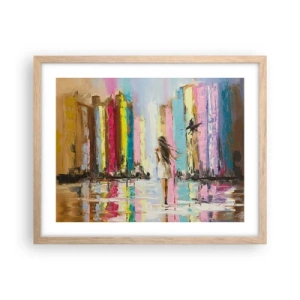 Poster in cornice rovere chiaro - Seguimi - 50x40 cm