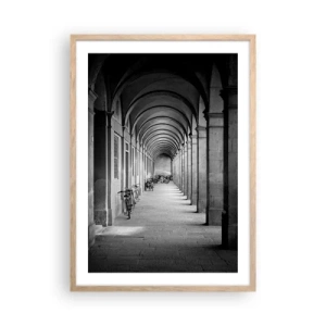 Poster in cornice rovere chiaro - Sotto i portici - 50x70 cm