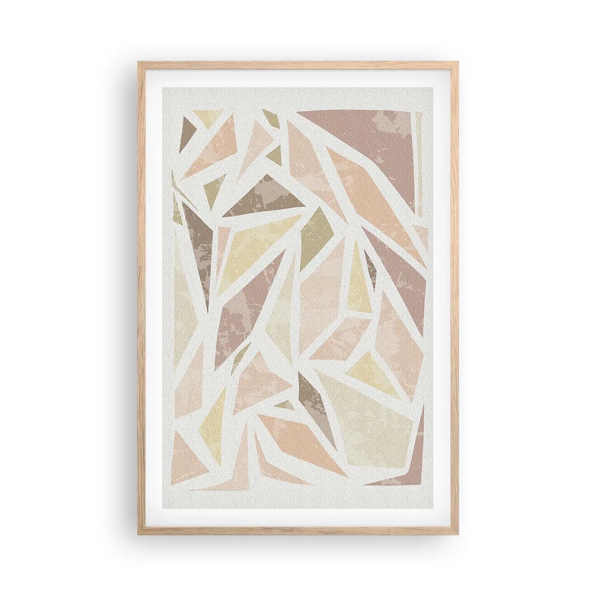 Poster in cornice rovere chiaro - Composizione da vetrata - 61x91 cm