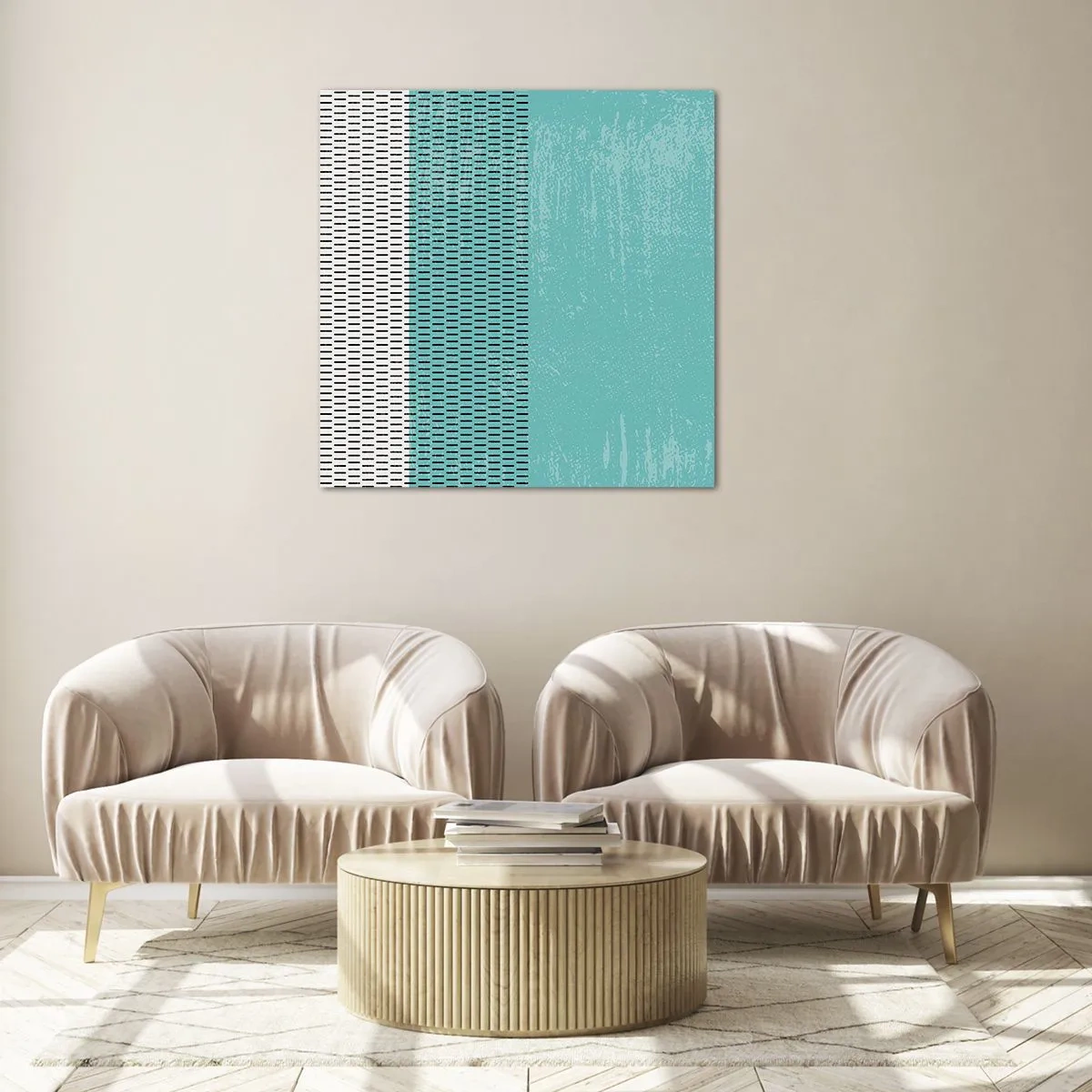 Quadro su vetro - Composizione equilibrata - 50x50 cm