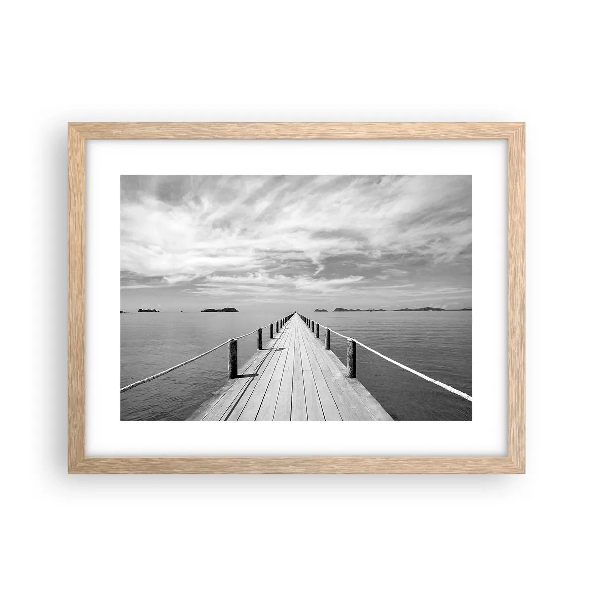 Poster in cornice rovere chiaro - Forse un viaggio... - 40x30 cm