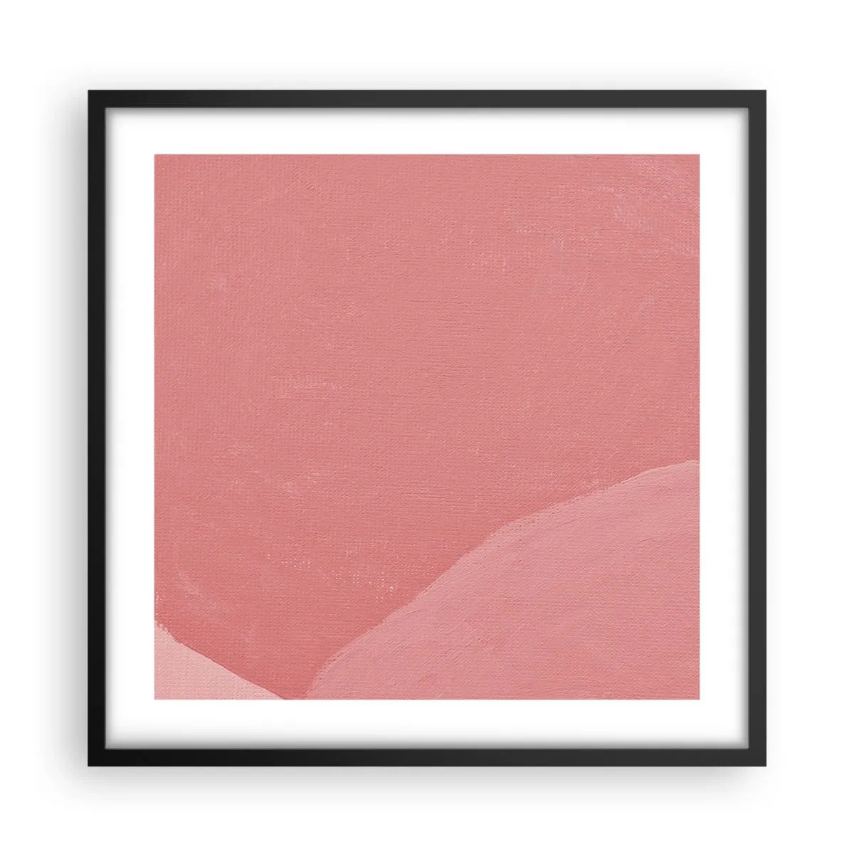 Poster in cornice nera - Composizione organica in rosa - 50x50 cm