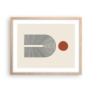 Poster in cornice rovere chiaro - Magnetismo di forme e colori - 50x40 cm