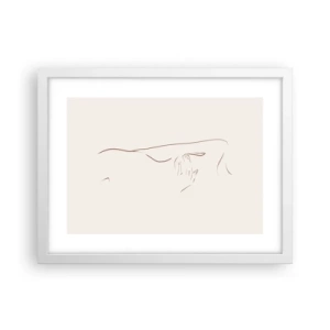 Poster in cornice bianca - La forma del desiderio - 40x30 cm