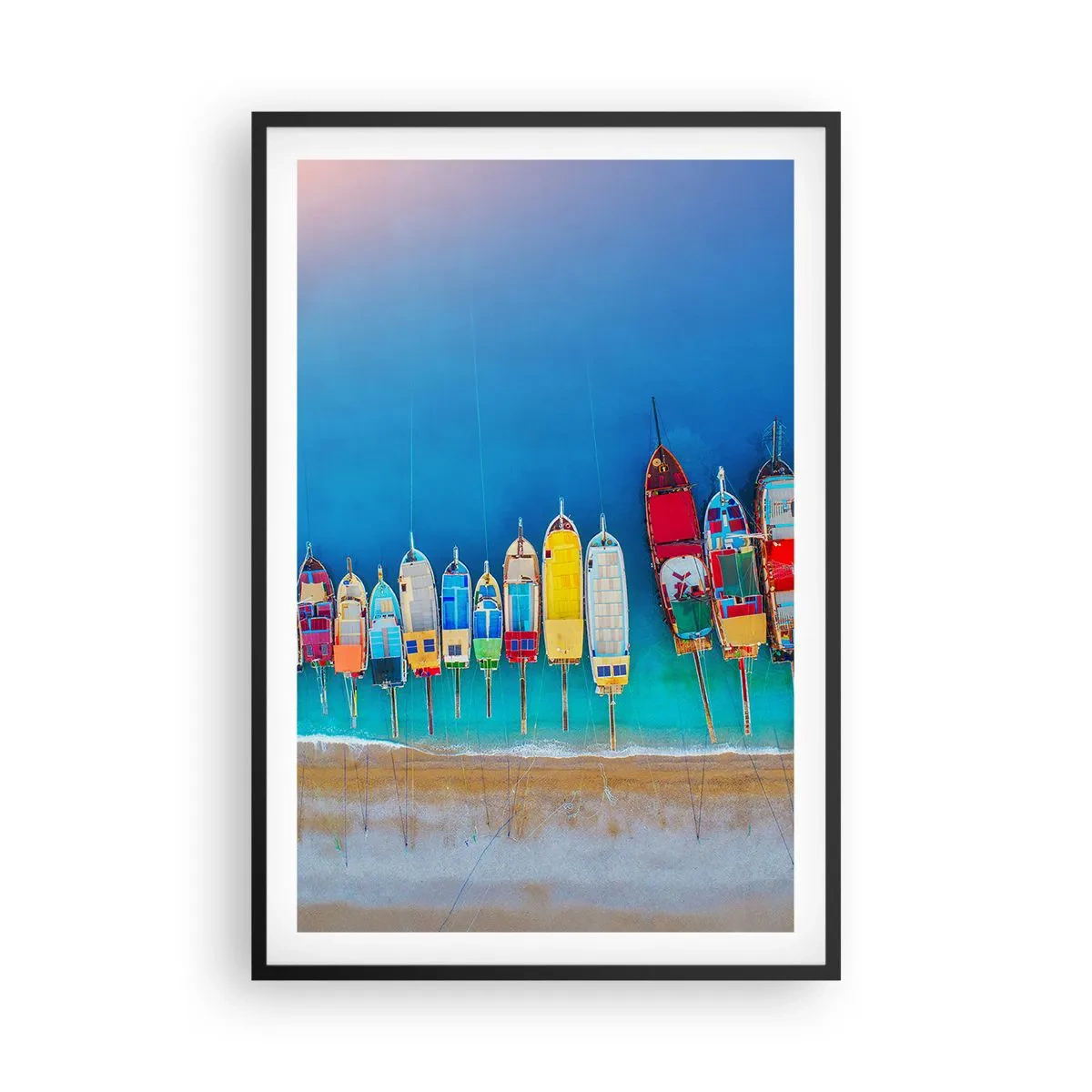 Poster in cornice nera - A volo d'uccello - 61x91 cm