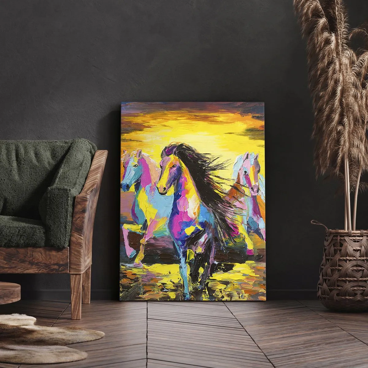 Quadro su tela - Stampe su Tela - Immersi nell'arcobaleno - 65x120 cm