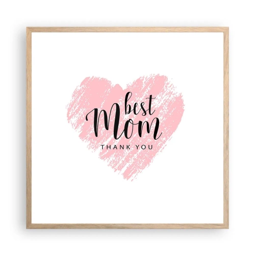 Poster in cornice rovere chiaro - È sempre il momento giusto - 60x60 cm