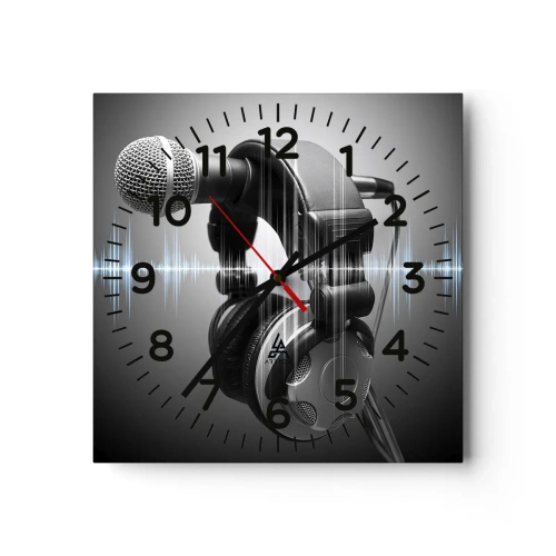 Orologio da parete - Orologio in Vetro - Si sente ancora il canto - 30x30 cm