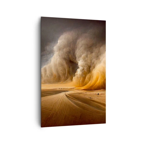 Quadro su tela - Stampe su Tela - Impressionante tempesta di sabbia nel deserto - 80x120cm - L'ira del deserto - Decorazione murale moderna per soggiorno e camera da letto ARTTOR