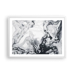 Poster in cornice bianca - Il centro della terra - 70x50 cm