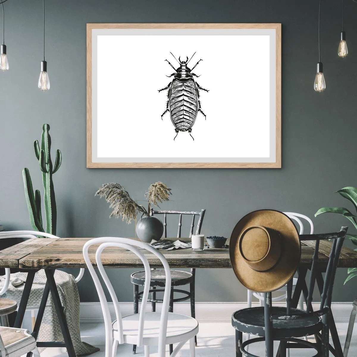 Poster in cornice rovere chiaro - Che esemplare! - 91x61 cm