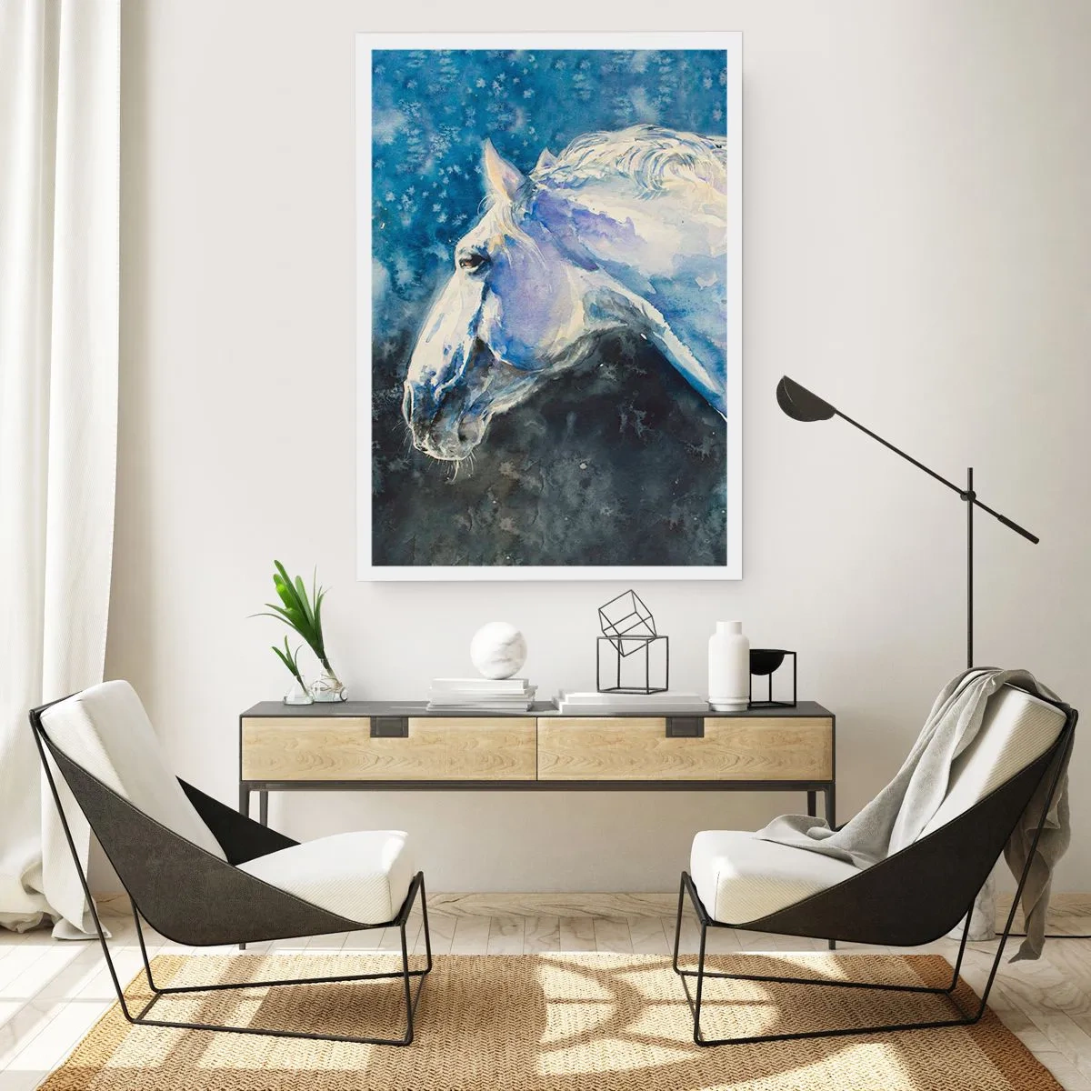 Poster - Ritratto in luce blu - 30x40 cm