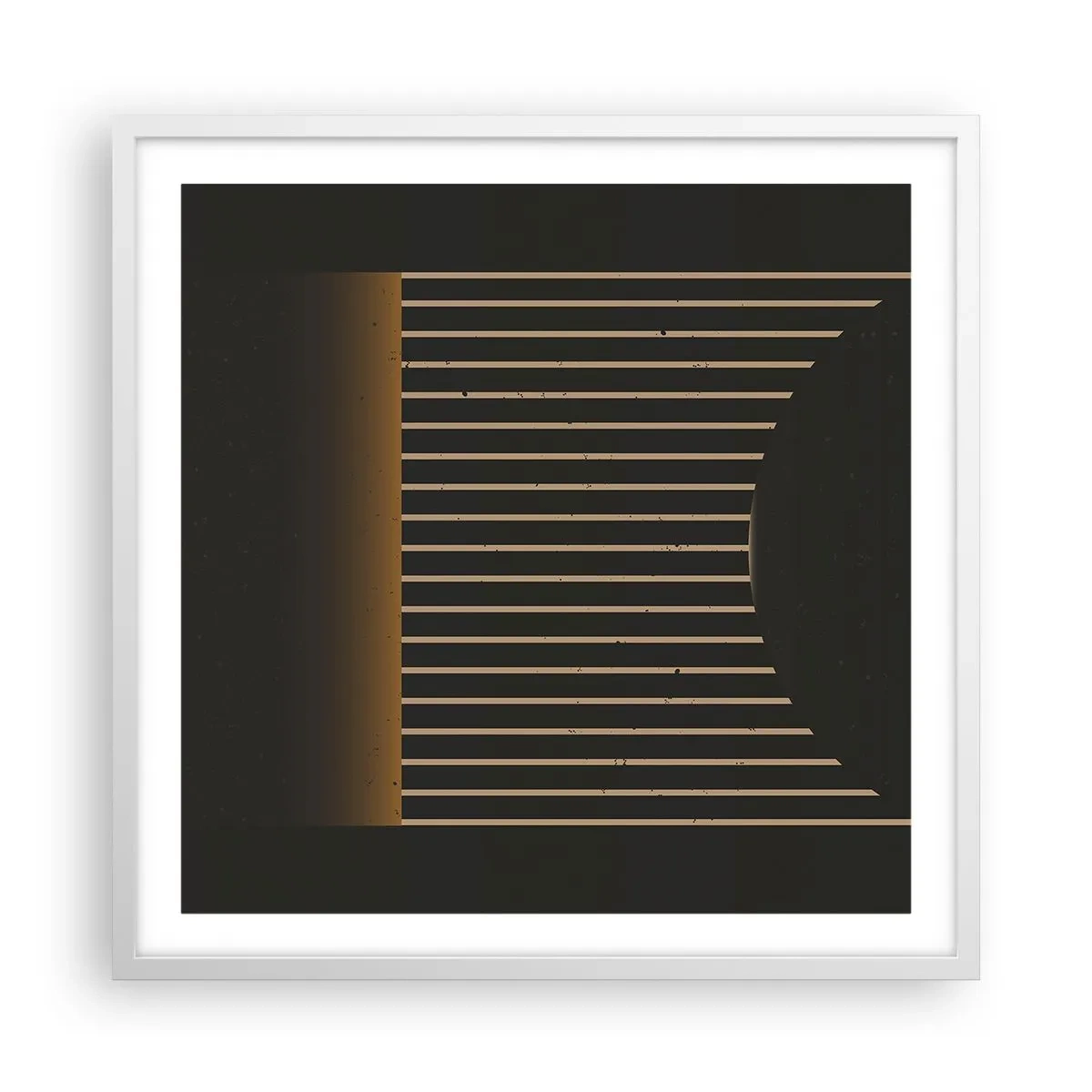 Poster in cornice bianca - Esaminare l'oscurità - 60x60 cm