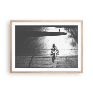 Poster in cornice rovere chiaro - Avanti, attraverso la città - 70x50 cm