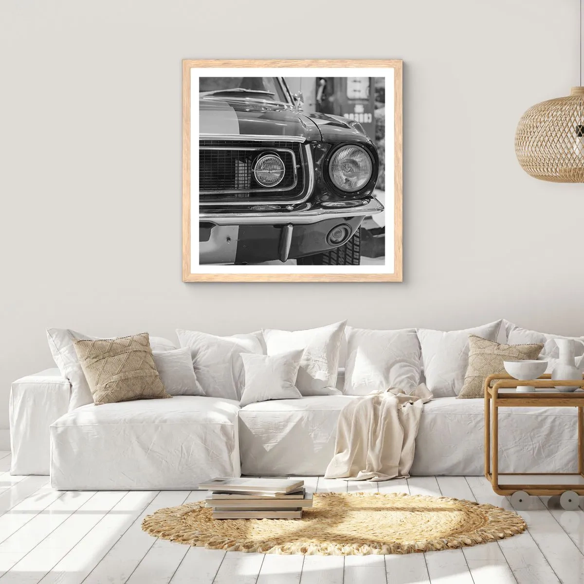 Poster in cornice rovere chiaro - A rotta di collo - 40x40 cm