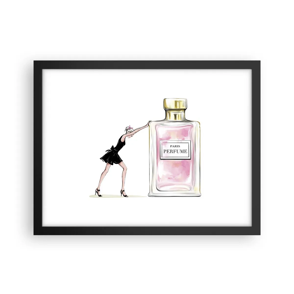 Poster in cornice nera - L'essenza della femminilità - 40x30 cm