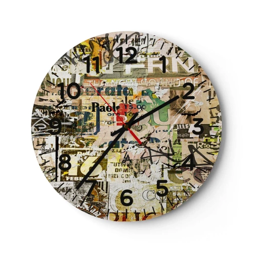 Orologio da parete - Orologio in Vetro - Qualcosa sta succedendo… - 40x40 cm