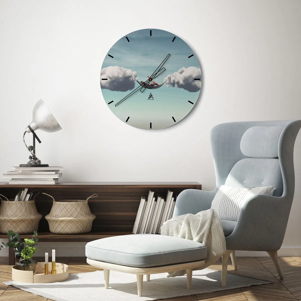 Orologio da parete - Orologio in Vetro - La felicità del momento - 40x40 cm