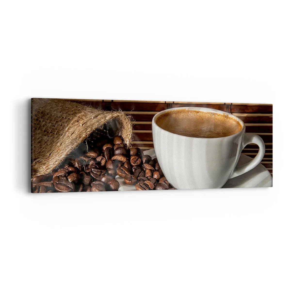 Quadro su tela - Stampe su Tela - Nero del carbone, trasparenza dell'ambra - 90x30 cm