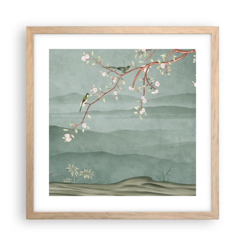 Poster in cornice rovere chiaro - Eccoti primavera - 40x40 cm