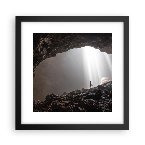 Poster in cornice nera - Grotta luminosa - 30x30 cm