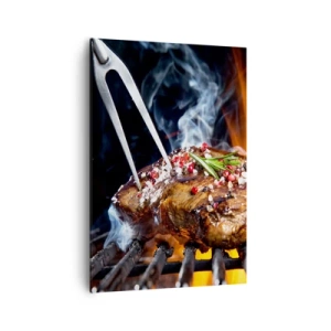 Quadro su tela - Stampe su Tela - Bistecca alla griglia con spezie - 70x100cm - Succosa e profumata - Decorazione murale moderna per soggiorno e camera da letto ARTTOR