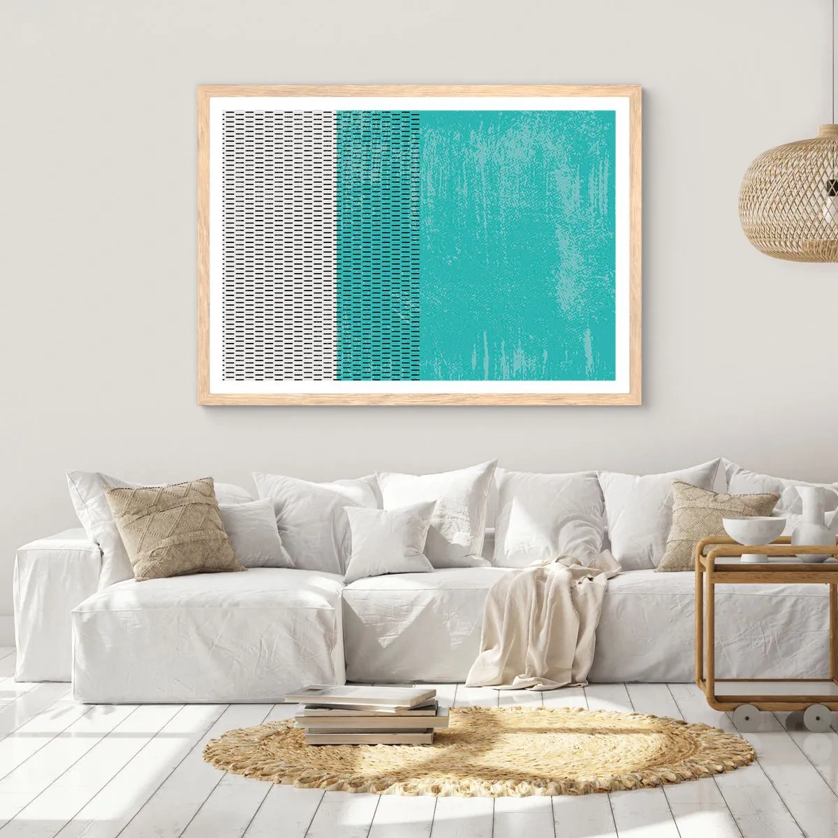 Poster in cornice rovere chiaro - Composizione equilibrata - 40x30 cm