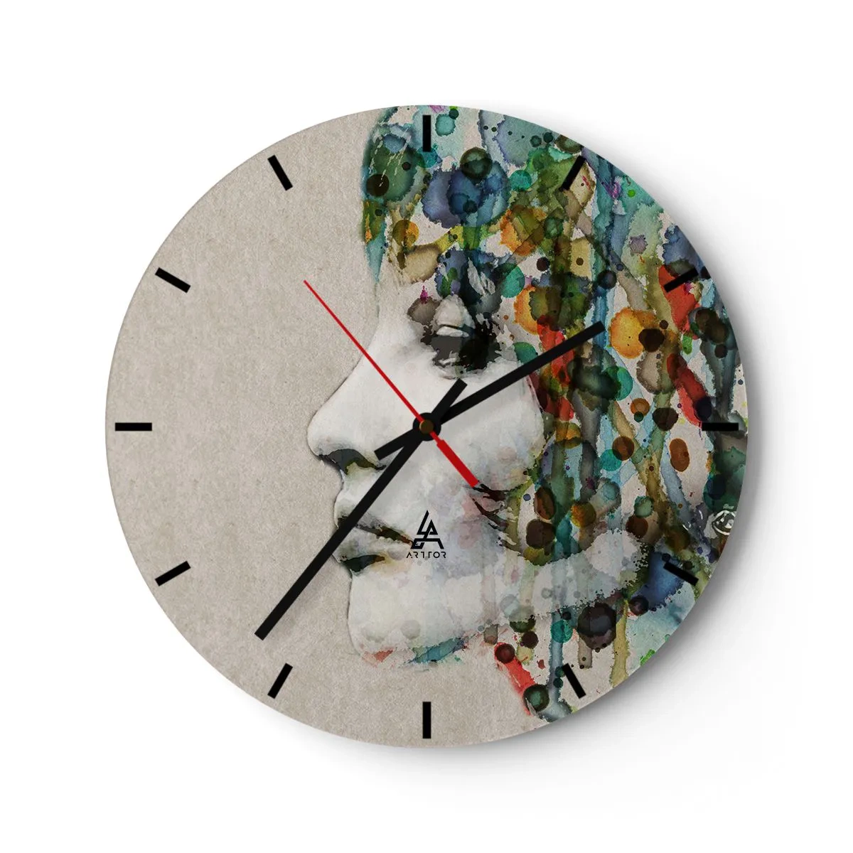 Orologio da parete - Orologio in Vetro - Emersa dal grigio - 40x40 cm