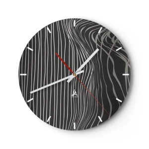 Orologio da parete - Orologio in Vetro - Ritmo e accento - 40x40 cm