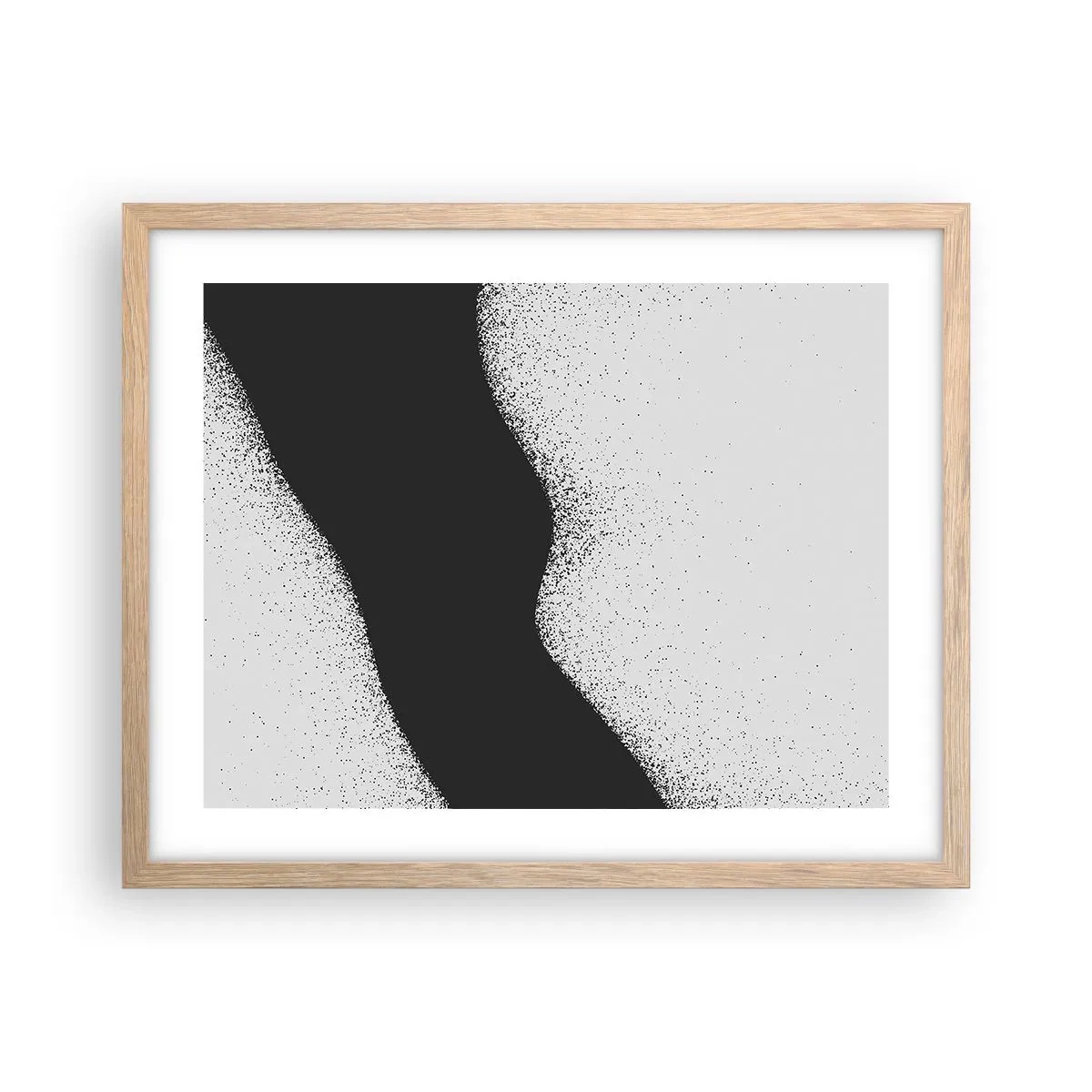 Poster in cornice rovere chiaro - Equilibrio fluido - 50x40 cm