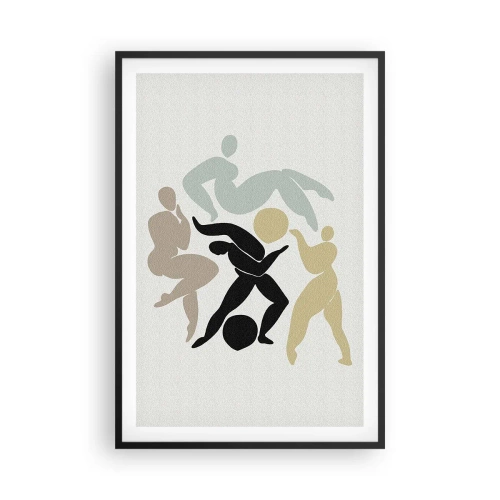 Poster in cornice nera - Movimento per la salute e per la bellezza - 61x91 cm