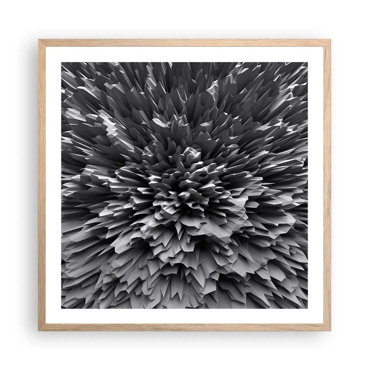 Poster in cornice rovere chiaro - Spigolosità massima - 60x60 cm