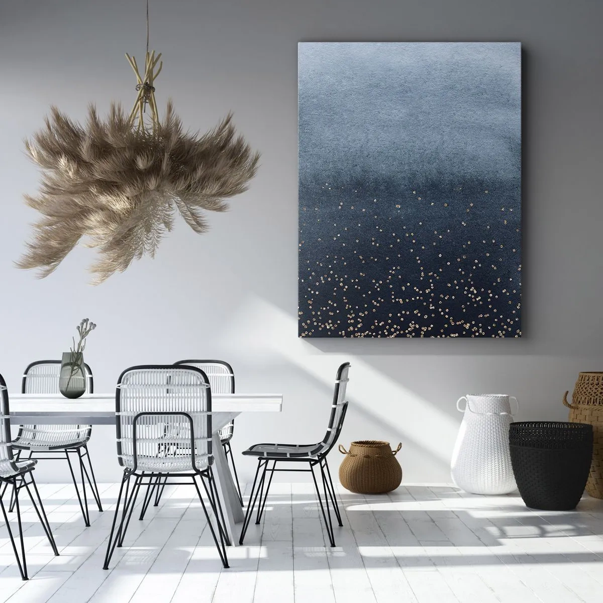 Quadro su tela - Stampe su Tela - Composizione: fasi blu - 65x120 cm