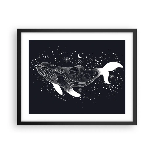 Poster in cornice nera - Nell'oceano dell'universo - 50x40 cm
