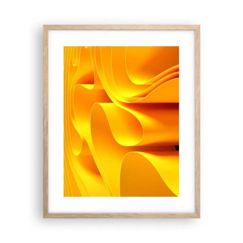 Poster in cornice rovere chiaro - Come onde di sole - 40x50 cm